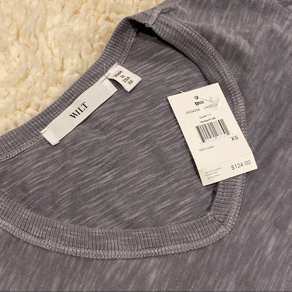 NWT Wilt Asymmetrical Hem Long-sleeve Shirt - Picture 3 of 6